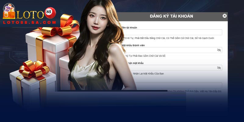 Đăng ký Loto88 4 Khi đăng ký tài khoản cần tận dụng các khuyến mãi được nhà cái đưa ra